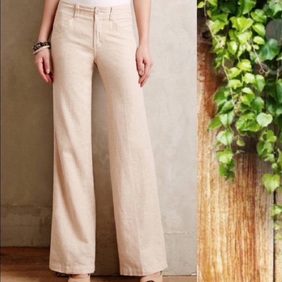 Anthropologie Pants - 🎉4x HP🎉Anthropologie Pilcro Wide Leg Linen Pants